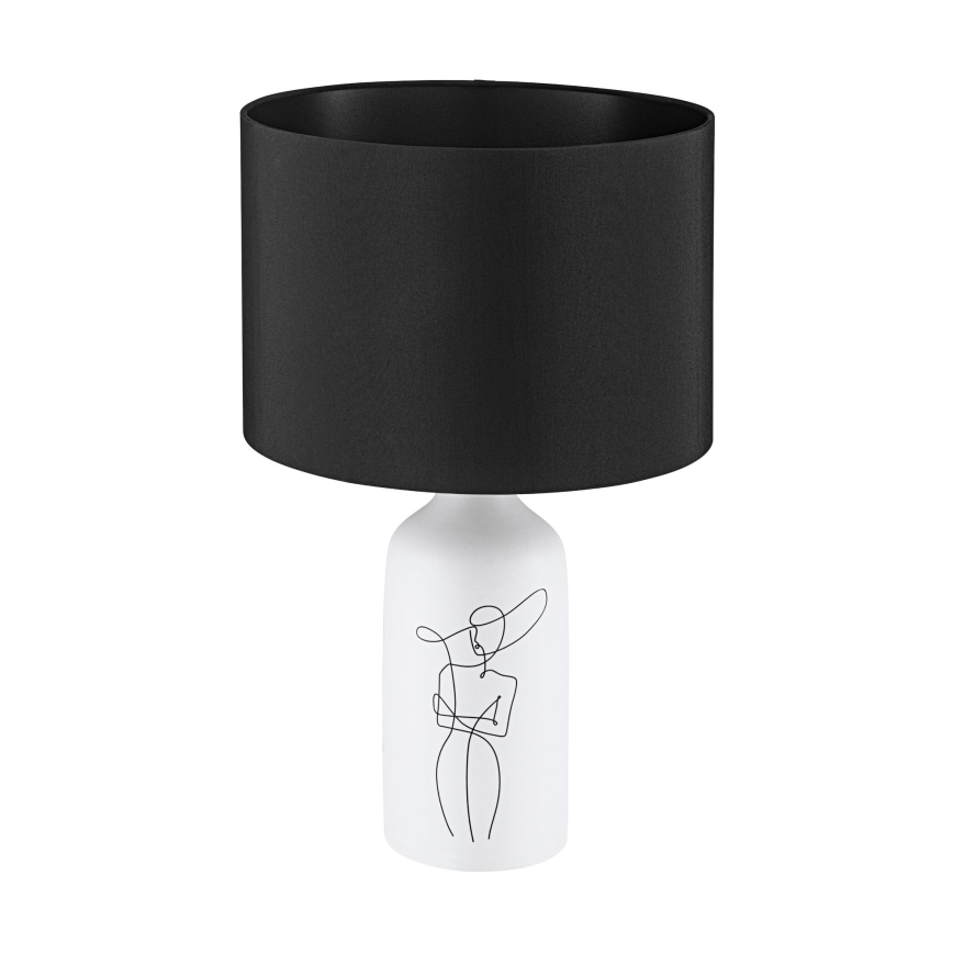 Eglo - Pöytävalaisin 1xE27/40W/230V musta/valkoinen