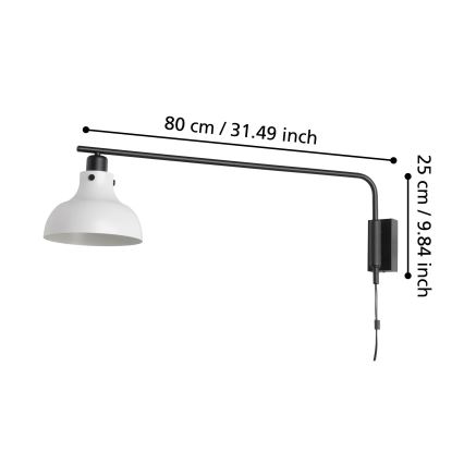 Eglo - Seinävalaisin 1xE27/40W/230V