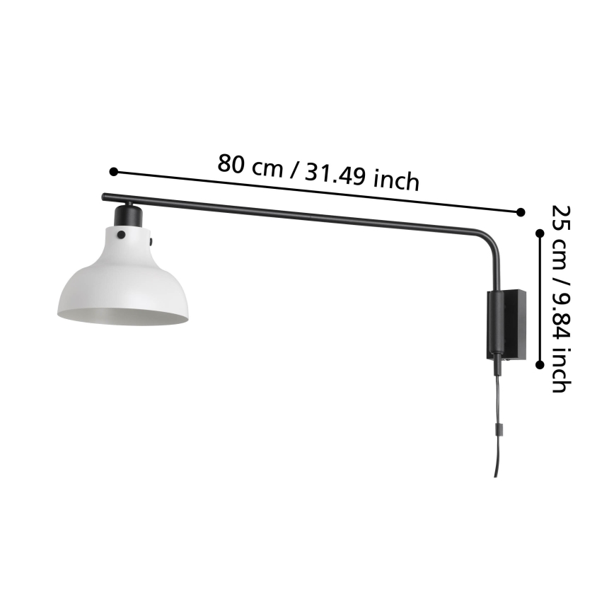 Eglo - Seinävalaisin 1xE27/40W/230V