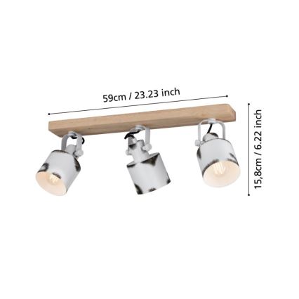 Eglo - Kohdevalo 3xE27/40W/230V