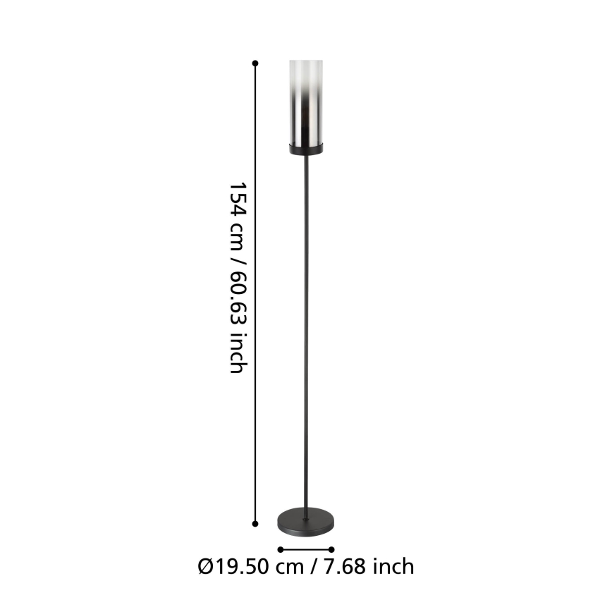 Eglo - Lattialamppu 1xE27/40W/230V musta
