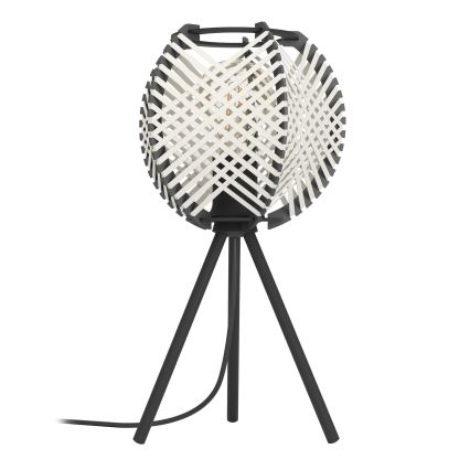 Eglo - Pöytävalaisin 1xE27/40W/230V valkoinen/musta