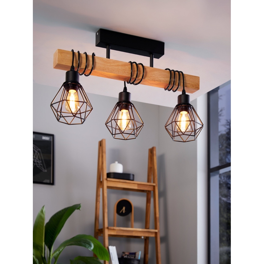 Eglo - Kiinteä kattokruunu TOWNSHEND 3xE27/60W/230V - FSC sertifioitu
