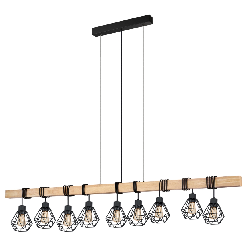 Eglo - Kattokruunu johdossa TOWNSHEND 9xE27/60W/230V - FSC sertifioitu