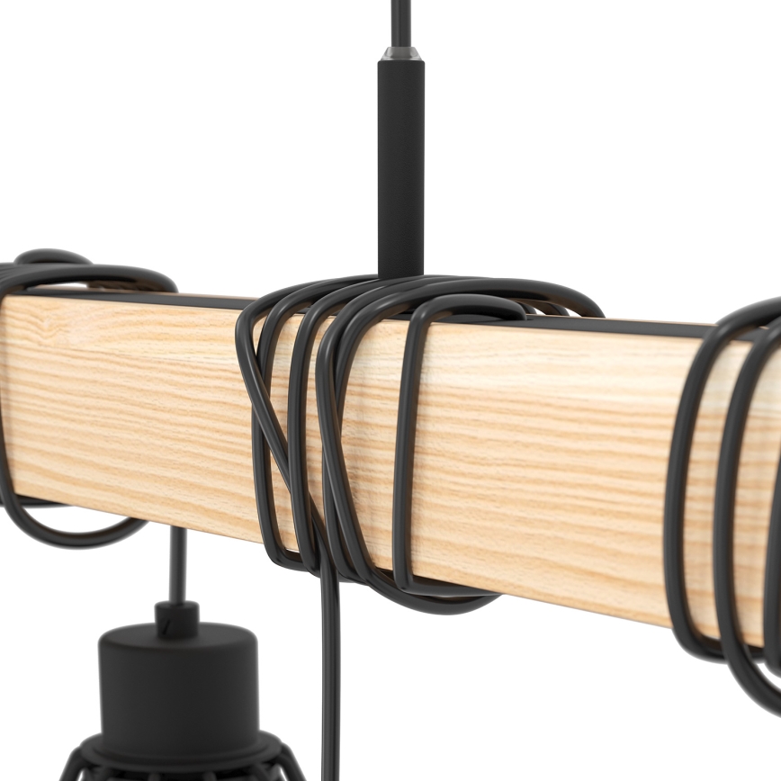 Eglo - Kattokruunu johdossa TOWNSHEND 9xE27/60W/230V - FSC sertifioitu