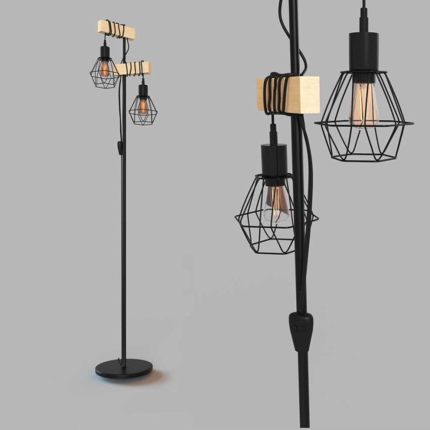 Eglo - Lattiavalaisin TOWNSHEND 2xE27/60W/230V