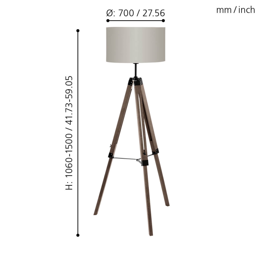 Eglo - Lattiavalaisin 1xE27/60W/230V