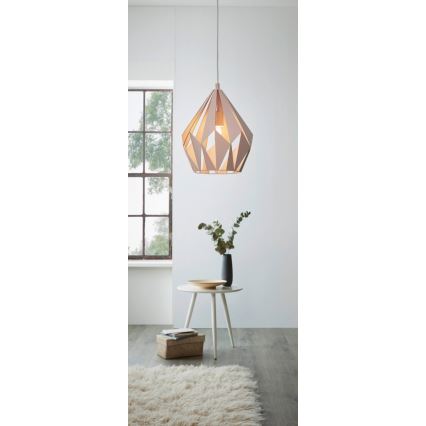 EGLO 49024 - Kattokruunu narulla CARLTON-P 1xE27/60W/230V