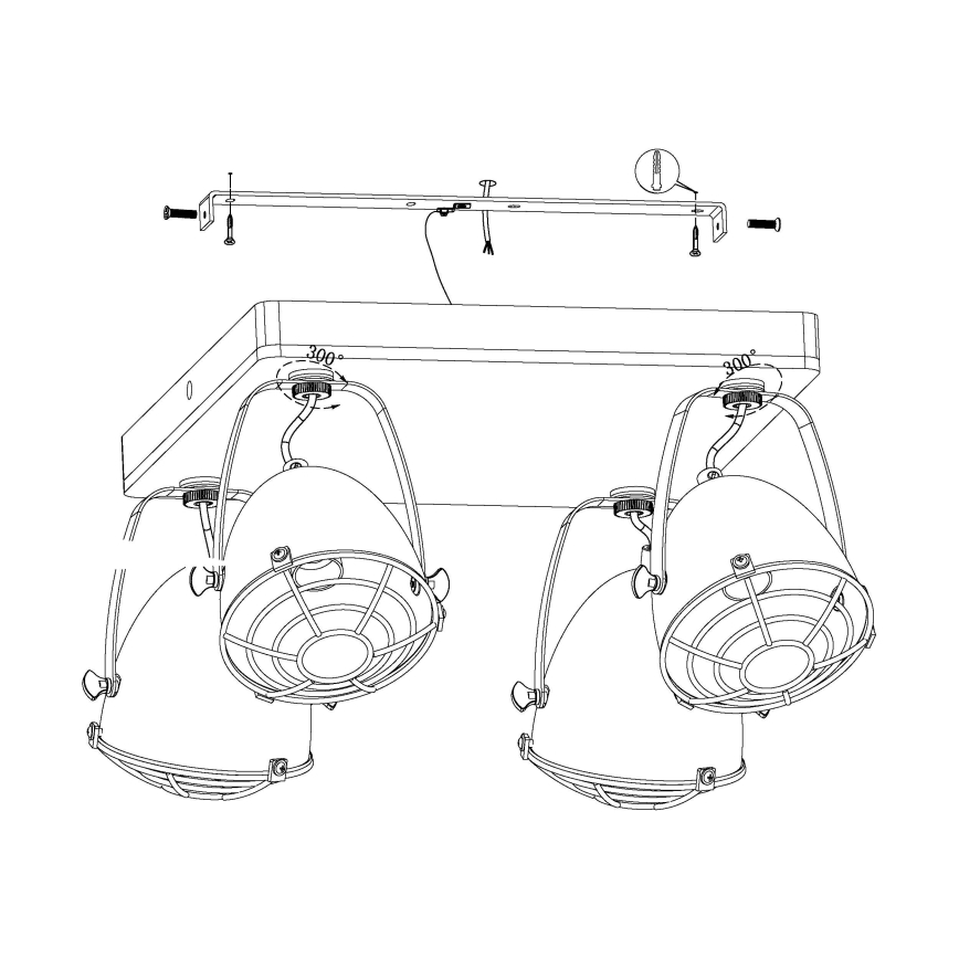 Eglo 49079 - Kohdevalo GATEBECK 4xE14/40W/230V