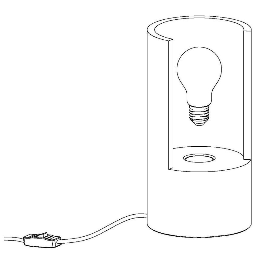 Eglo 49111 - Pöytävalaisin LYNTON 1xE27/60W/230V