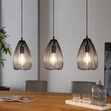 Eglo 49142 - Kattokruunu narulla CLEVEDON 3xE27/60W/230V