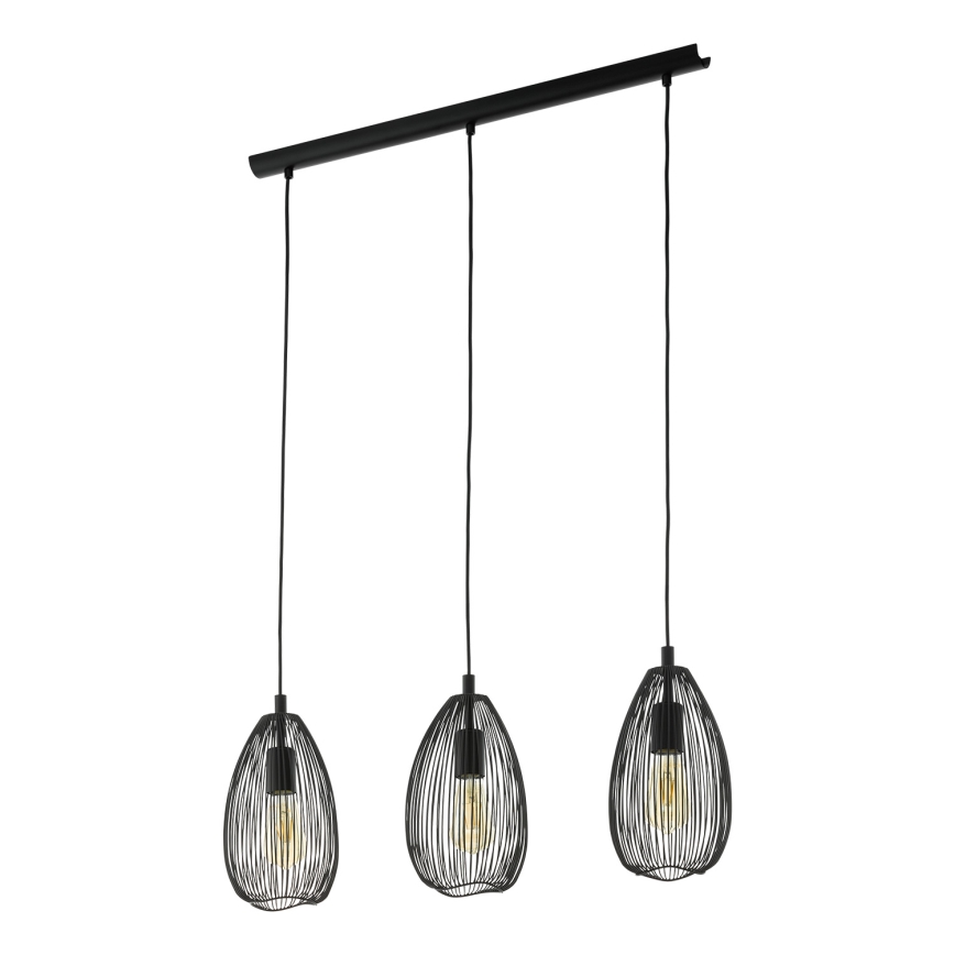 Eglo 49142 - Kattokruunu narulla CLEVEDON 3xE27/60W/230V