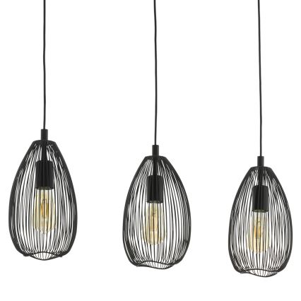 Eglo 49142 - Kattokruunu narulla CLEVEDON 3xE27/60W/230V