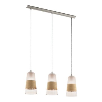 Eglo 49152 - Kattokruunu narulla BURNHAM 3xE27/60W/230V