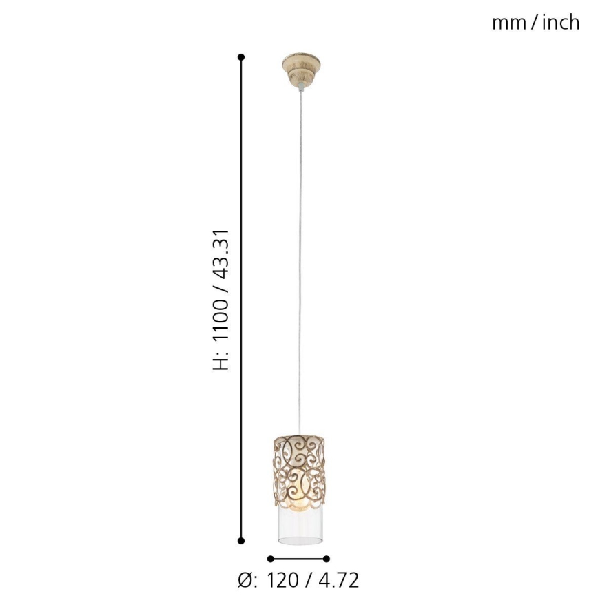 Eglo 49201 - Kattokruunu CARDIGAN 1xE27/60W/230V