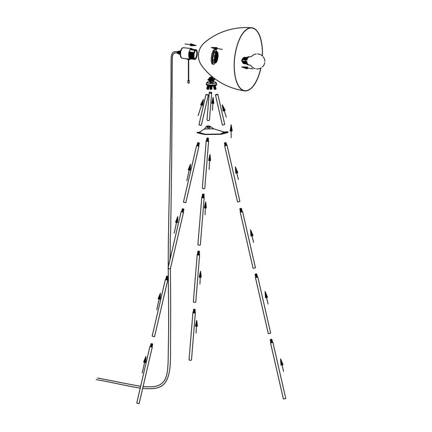 Eglo - Lattiavalaisin 1xE27/60W/230V