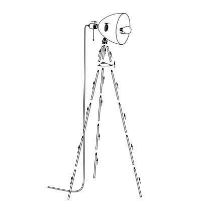 Eglo 49342 - Lattialamppu DUNDEE 1xE27/60W/230V