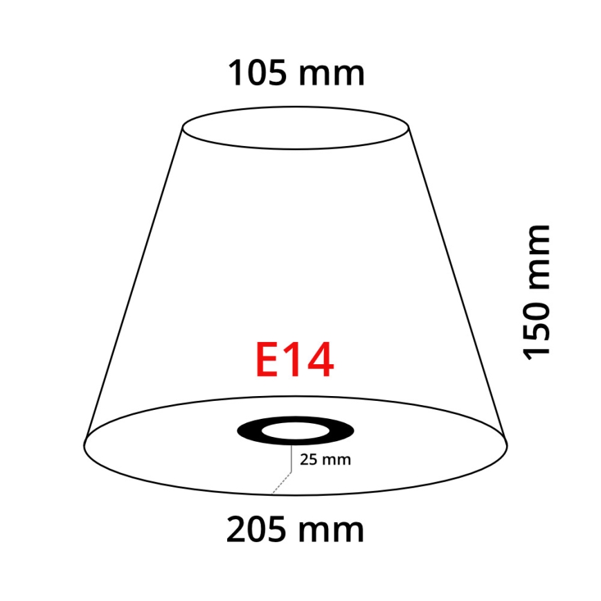 Eglo 49432 - Lampunvarjostin lattiavalaisimelle VINTAGE punainen brodeerattu E14 halkaisija 20,5 cm