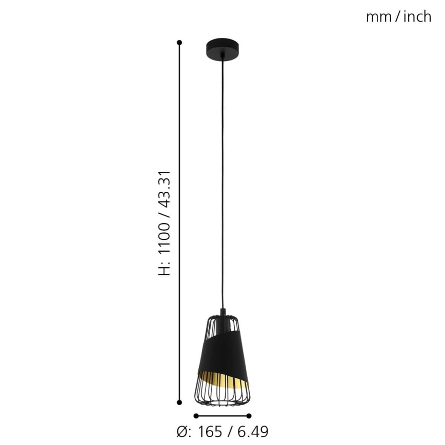 Eglo 49447 - Kattokruunu narulla AUSTELL 1xE27/60W/230V