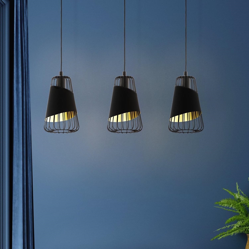 Eglo 49448 - Kattokruunu narulla AUSTELL 3xE27/60W/230V