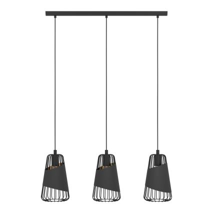 Eglo 49448 - Kattokruunu narulla AUSTELL 3xE27/60W/230V