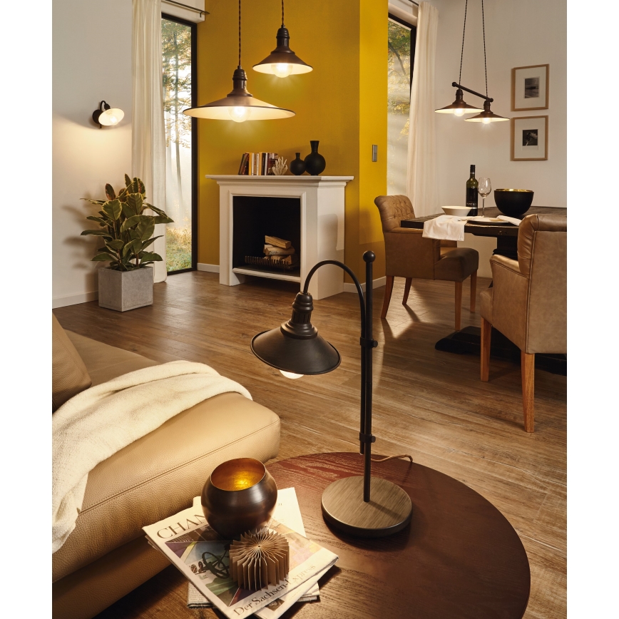 Eglo - Kattokruunu STOCKBURY 1xE27/60W/230V
