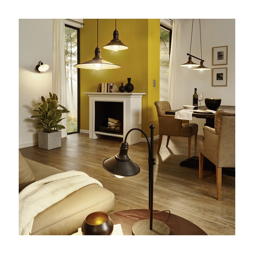 Eglo 49457 - Kattokruunu STOCKBURY 2xE27/60W/230V