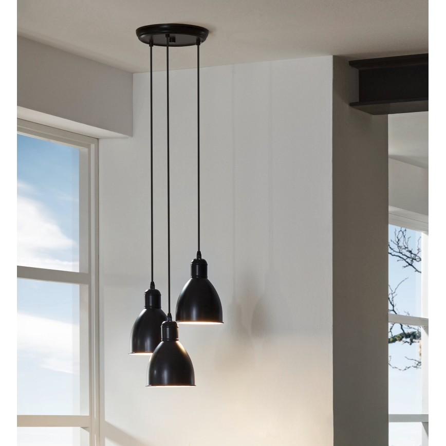 Eglo 49465 - Kattokruunu PRIDDY 3xE27/60W/230V