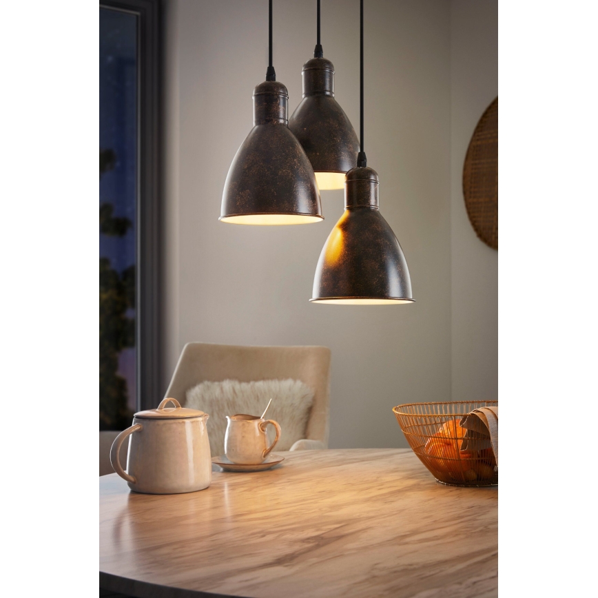 Eglo 49493 - Kattokruunu PRIDDY 1 3xE27/60W/230V