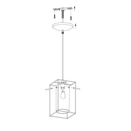 Eglo 49495 - Kattokruunu LONCINO 1xE27/60W/230V