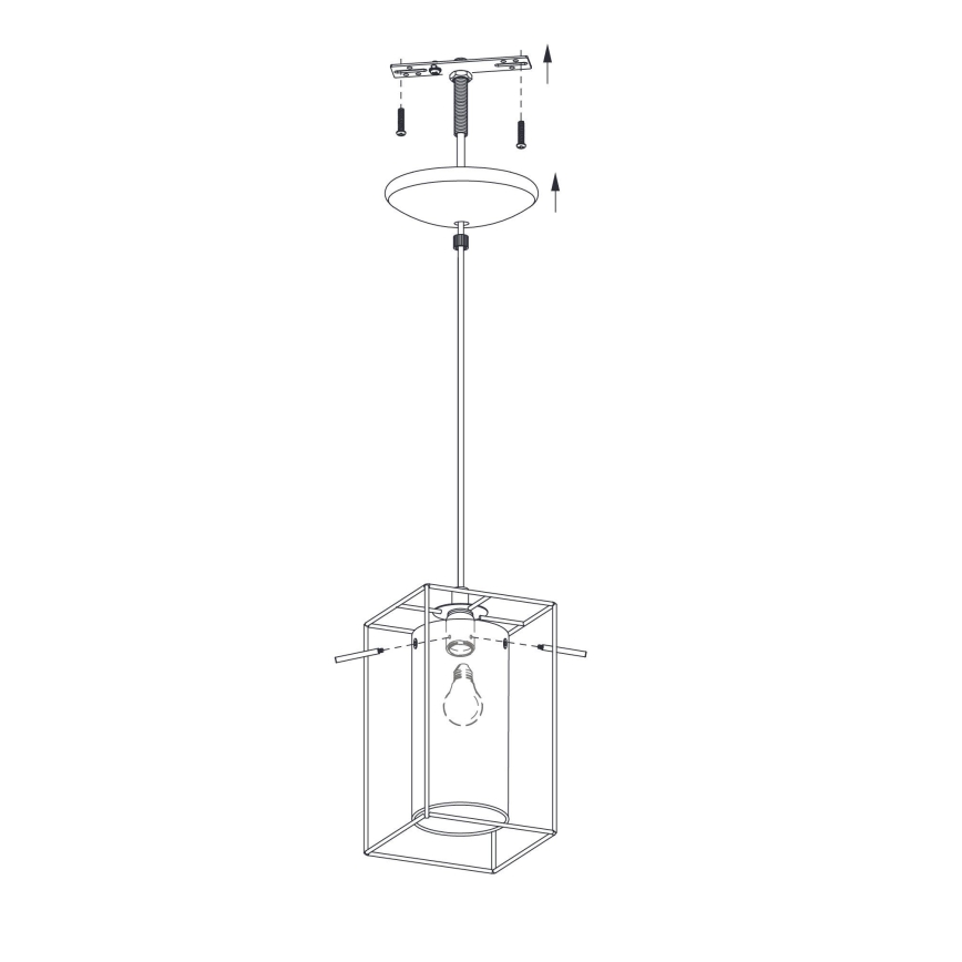 Eglo 49495 - Kattokruunu LONCINO 1xE27/60W/230V
