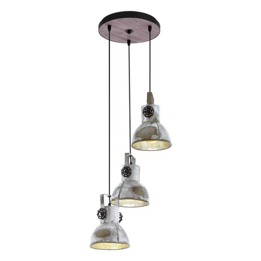 Eglo 49647 - Kattokruunu narulla BARNSTAPLE 3xE27/40W/230V