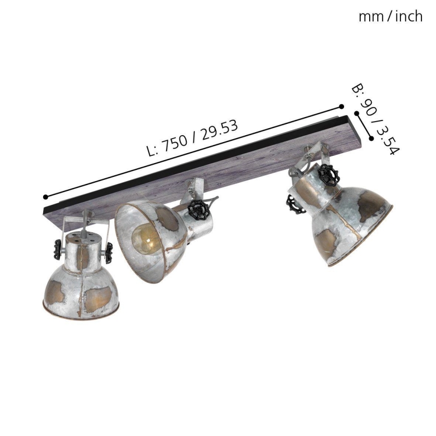 Eglo 49652 - Kohdevalo BARNSTAPLE 3xE27/40W/230V
