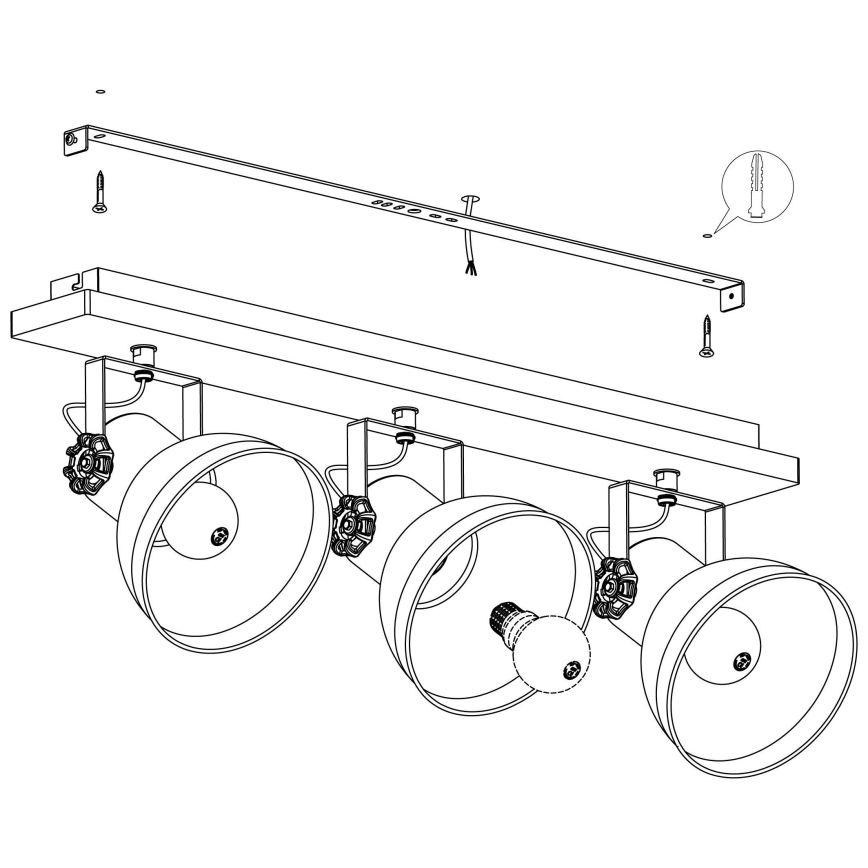 Eglo 49652 - Kohdevalo BARNSTAPLE 3xE27/40W/230V