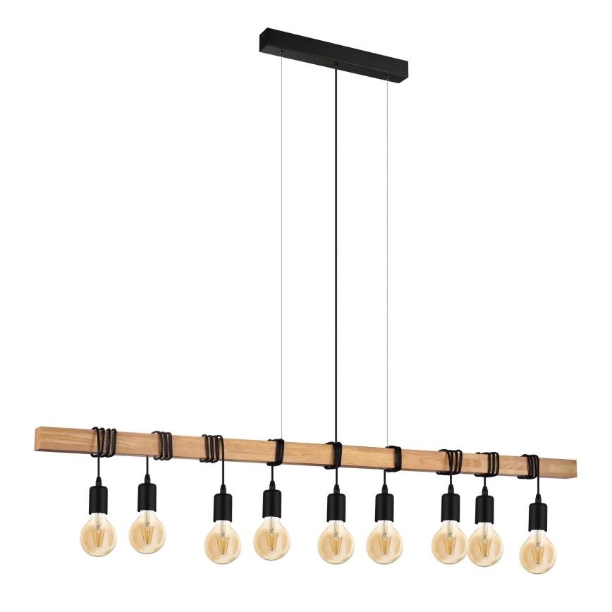 Eglo 49744 - Kattokruunu narulla TOWNSHEND 9xE27/60W/230V