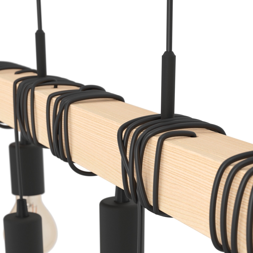 Eglo 49744 - Kattokruunu narulla TOWNSHEND 9xE27/60W/230V