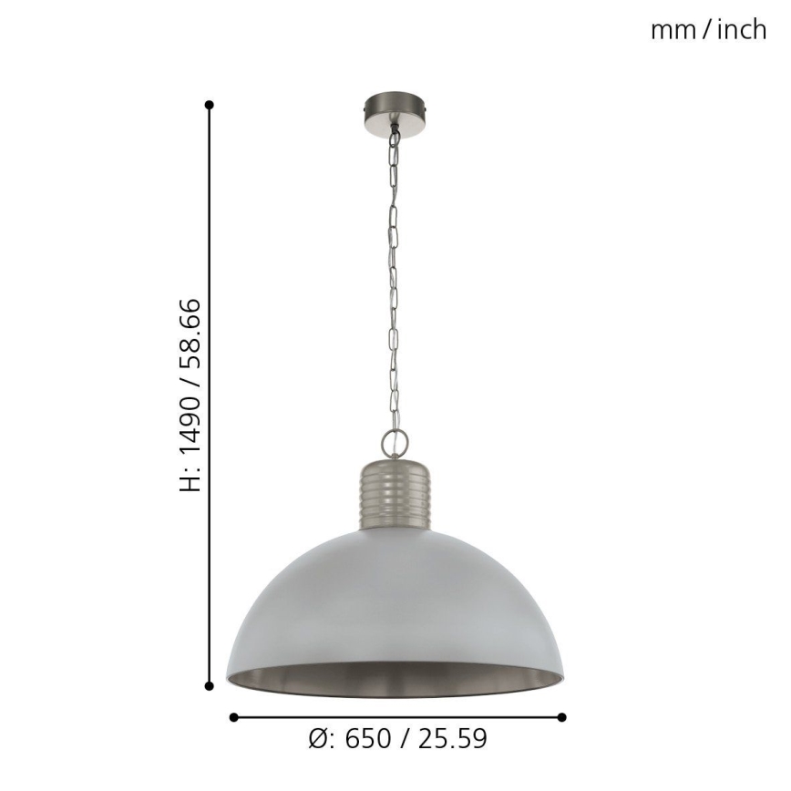 Eglo 49757 - Kattokruunu ketjussa COLDRIDGE 1xE27/60W/230V