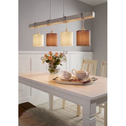 Eglo 49927 - Kattokruunu narulla TOWNSHEND 2 TOWNSHEND 4xE27/60W/230V