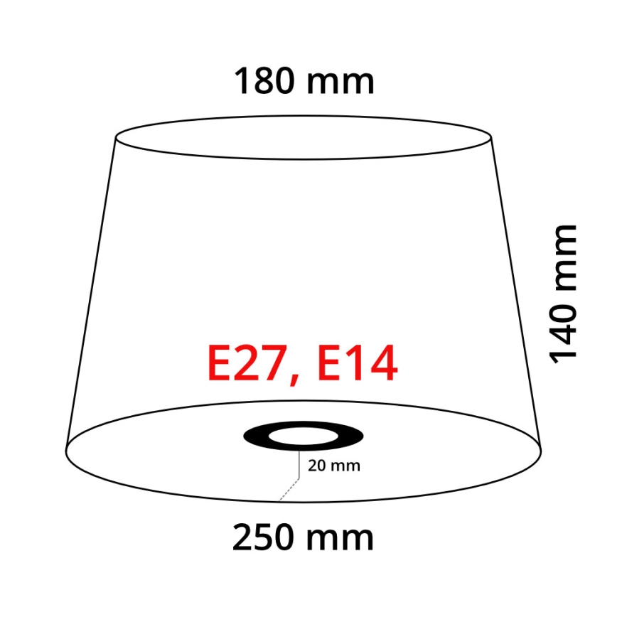 Eglo 49977 - Tekstiilivarjostin VINTAGE E14/E27 ruusu halkaisija 25 cm