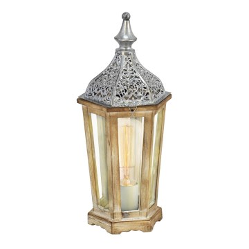 Eglo 54618 - LED-pöytävalaisin 1xE27/4W/230V hopea/ruskea