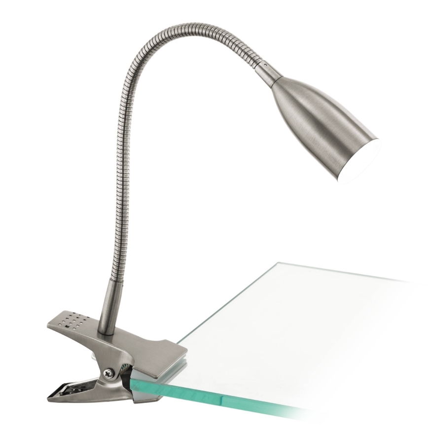 Eglo 54647 - LED-pöytälamppu pidikkeellä LED/4,5W/230V 3000K mattakromi