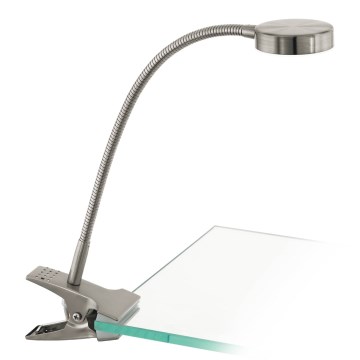 Eglo 54648 - LED-pöytälamppu pidikkeellä LED/4,5W/230V 3000K mattakromi