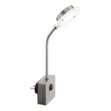 Eglo 54649 - Pistorasian LED-valo LED/4,5W/230V 3000K mattakromi