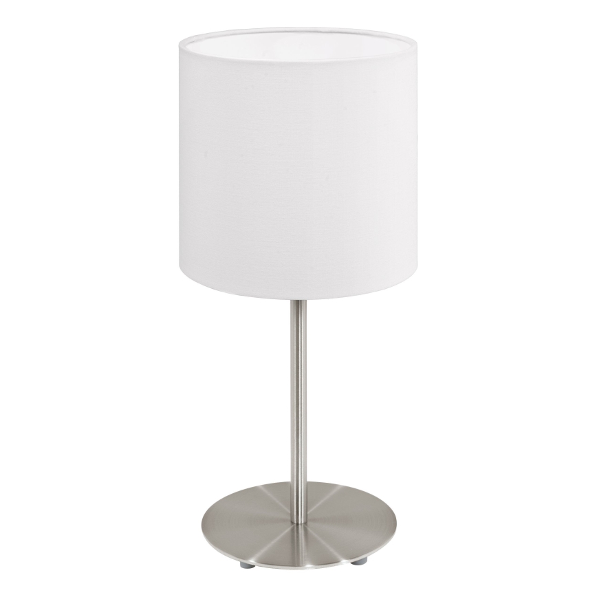 Eglo 54744 - Pöytävalaisin ANADIA 1xE14/40W/230V valkoinen/mattakromi