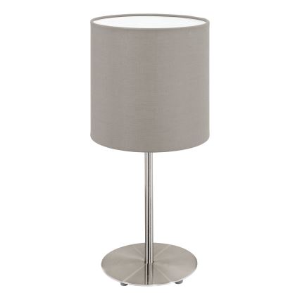 Eglo 54745 - Pöytävalaisin ANADIA 1xE14/40W/230V taupe/mattakromi
