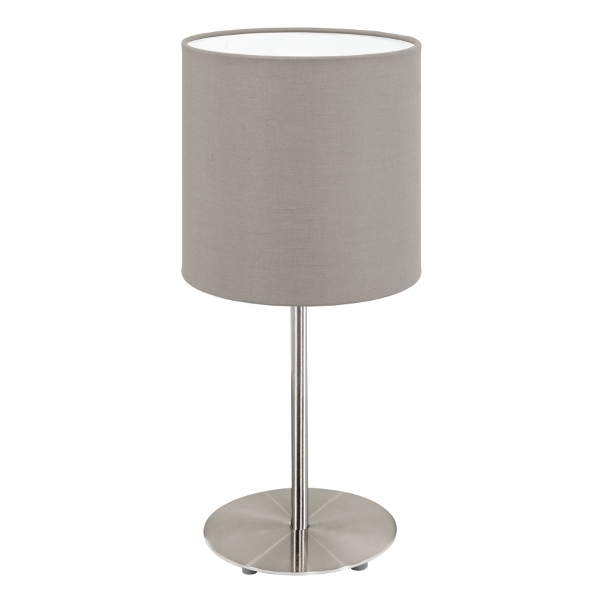Eglo 54745 - Pöytävalaisin ANADIA 1xE14/40W/230V taupe/mattakromi