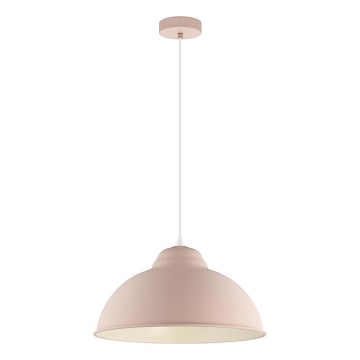 Eglo 54964 - Kattokruunu johdossa TRURO-P 1xE27/60W/230V vaaleanpunainen