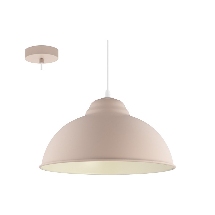 Eglo 54964 - Kattokruunu johdossa TRURO-P 1xE27/60W/230V vaaleanpunainen