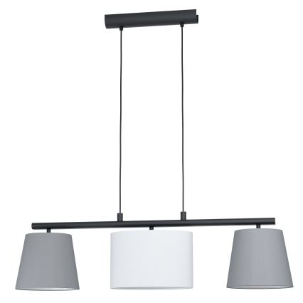 Eglo 55207 - Kattokruunu johdossa ALMEIDA 3xE14/25W/230V harmaa