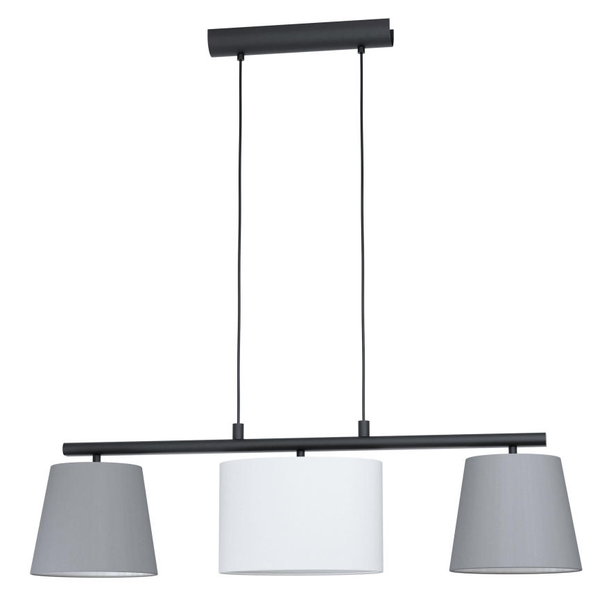 Eglo 55207 - Kattokruunu johdossa ALMEIDA 3xE14/25W/230V harmaa